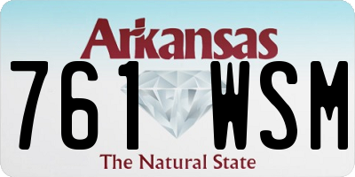 AR license plate 761WSM