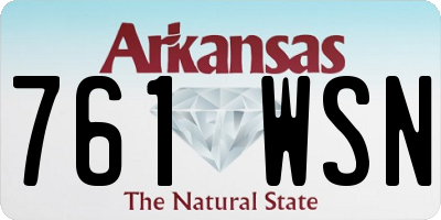 AR license plate 761WSN