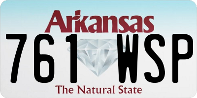 AR license plate 761WSP