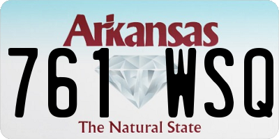 AR license plate 761WSQ