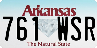 AR license plate 761WSR