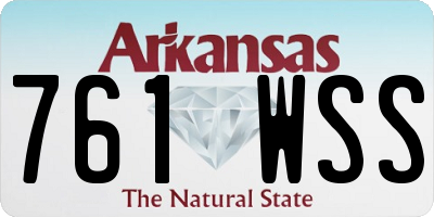 AR license plate 761WSS