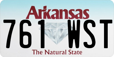 AR license plate 761WST