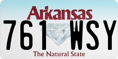 AR license plate 761WSY