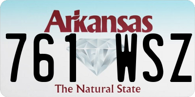 AR license plate 761WSZ