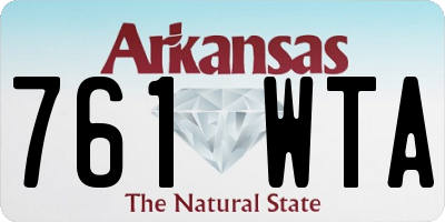 AR license plate 761WTA
