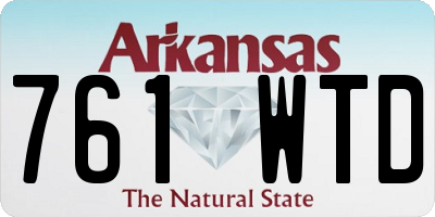 AR license plate 761WTD