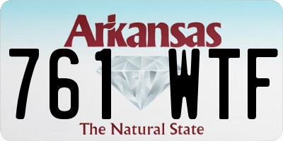 AR license plate 761WTF