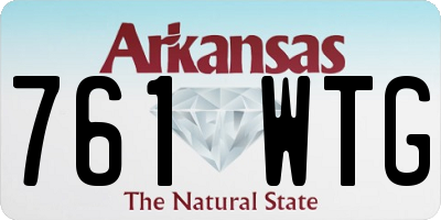 AR license plate 761WTG