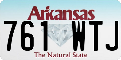 AR license plate 761WTJ