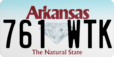 AR license plate 761WTK