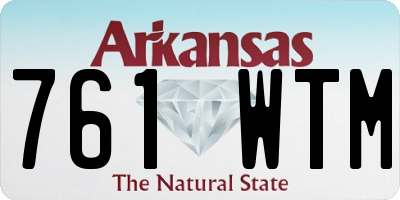 AR license plate 761WTM