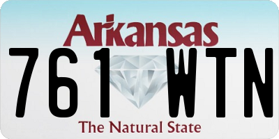 AR license plate 761WTN