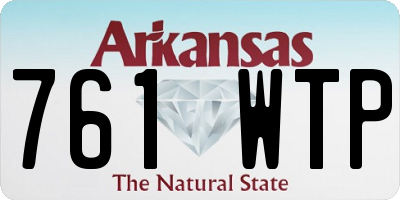 AR license plate 761WTP