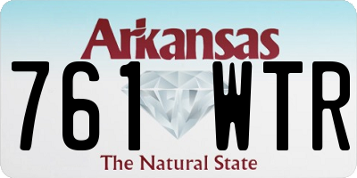 AR license plate 761WTR