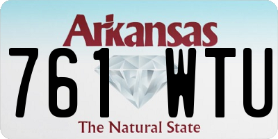 AR license plate 761WTU