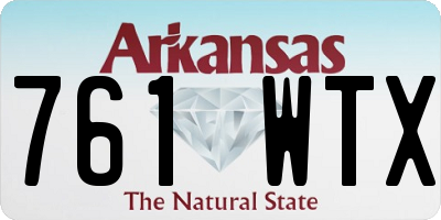 AR license plate 761WTX