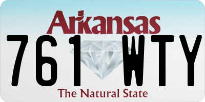 AR license plate 761WTY