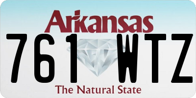 AR license plate 761WTZ