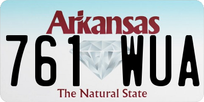 AR license plate 761WUA