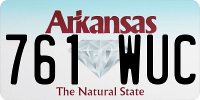 AR license plate 761WUC