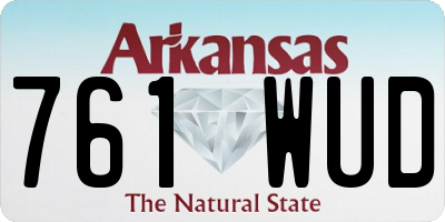 AR license plate 761WUD