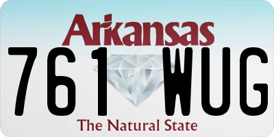 AR license plate 761WUG