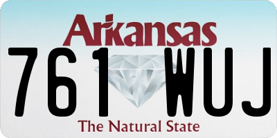 AR license plate 761WUJ
