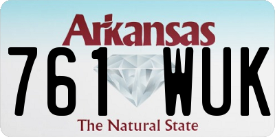 AR license plate 761WUK