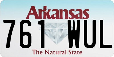 AR license plate 761WUL
