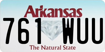 AR license plate 761WUU