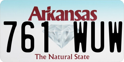 AR license plate 761WUW