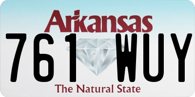 AR license plate 761WUY