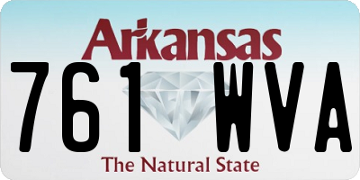 AR license plate 761WVA