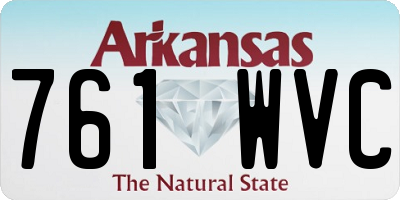 AR license plate 761WVC