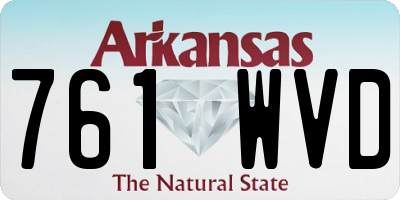 AR license plate 761WVD