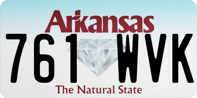 AR license plate 761WVK