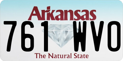AR license plate 761WVO