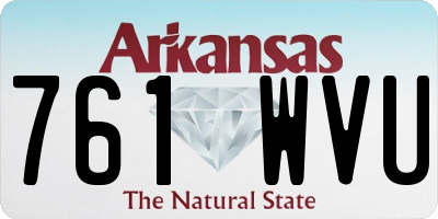 AR license plate 761WVU