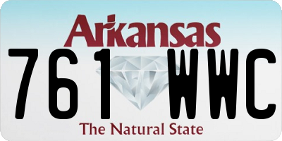 AR license plate 761WWC