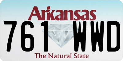 AR license plate 761WWD