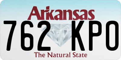 AR license plate 762KPO