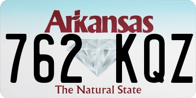 AR license plate 762KQZ