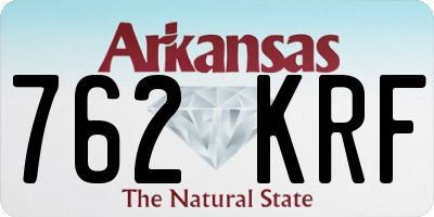 AR license plate 762KRF