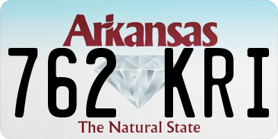 AR license plate 762KRI