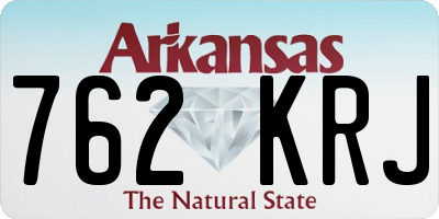 AR license plate 762KRJ