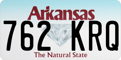 AR license plate 762KRQ
