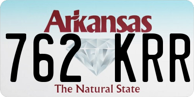 AR license plate 762KRR