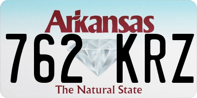 AR license plate 762KRZ