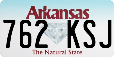AR license plate 762KSJ